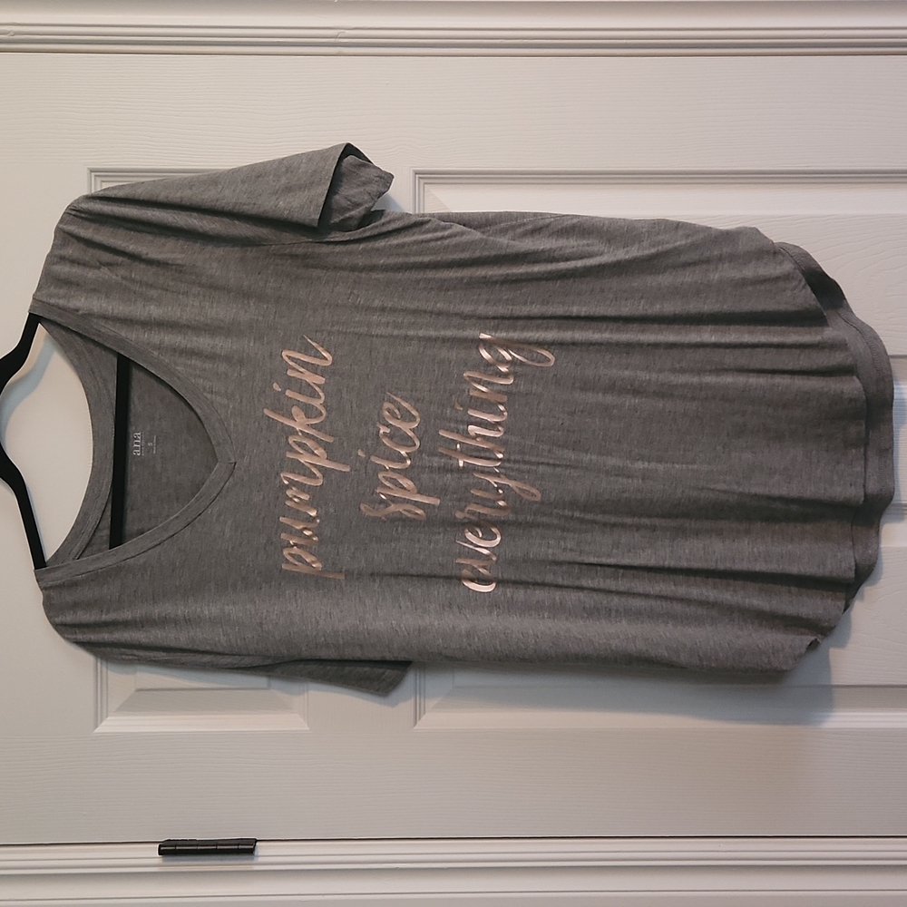 a.n.a. Pumpkin Spice Everything Oversized Tunic Shirt- Size Small